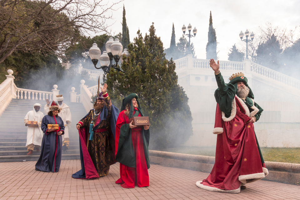 Llegada de los Reyes Magos al Parque Grande