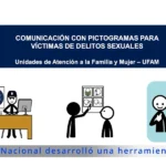 Portada de cuaderno de comunicación con pictogramas de la policía nacional